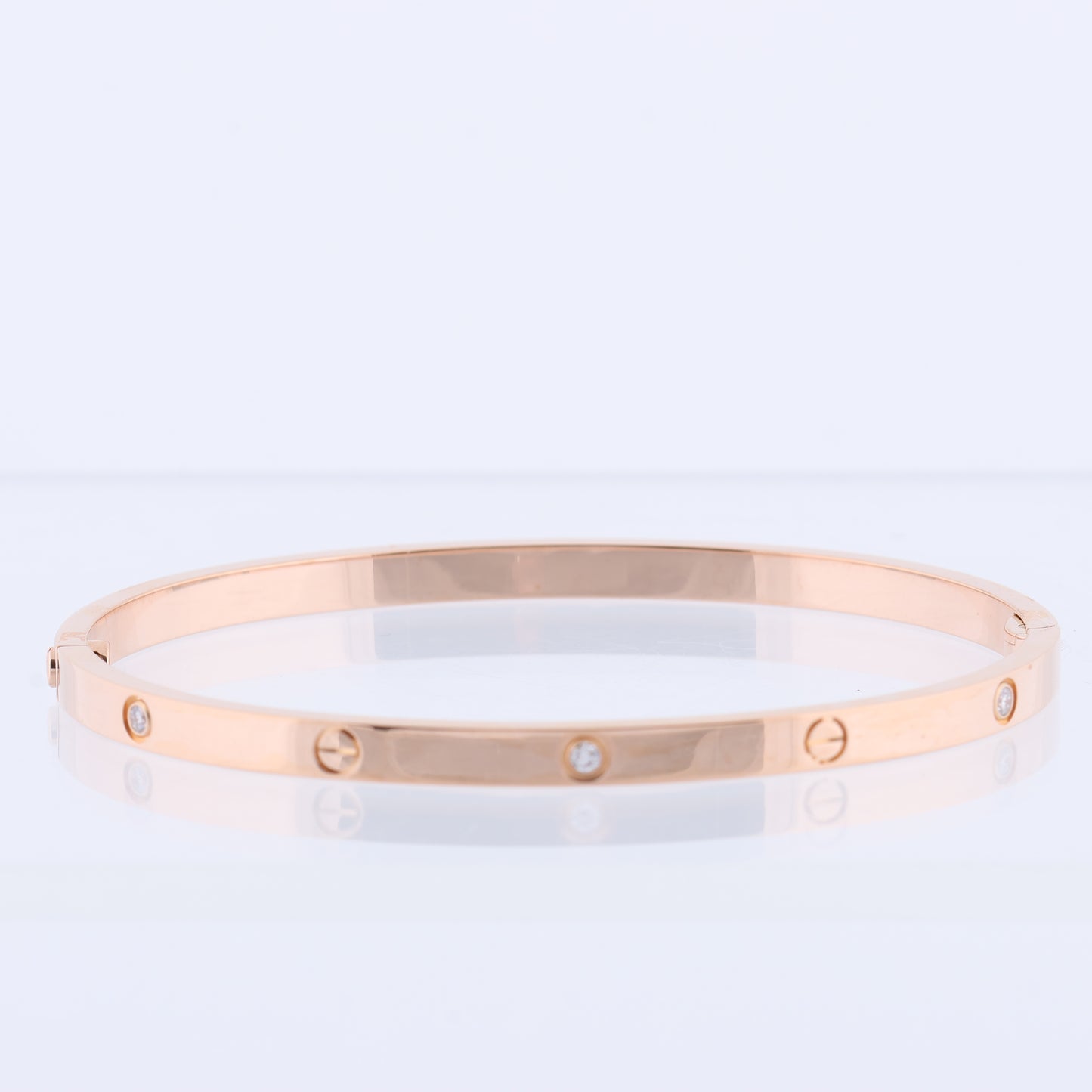 Cartier Love SM Half Diamond Bracelet 750(PG) 18.6g 17