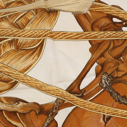Hermès Carré 90 "Jardin Creole" 100% Silk Scarf in Yellow