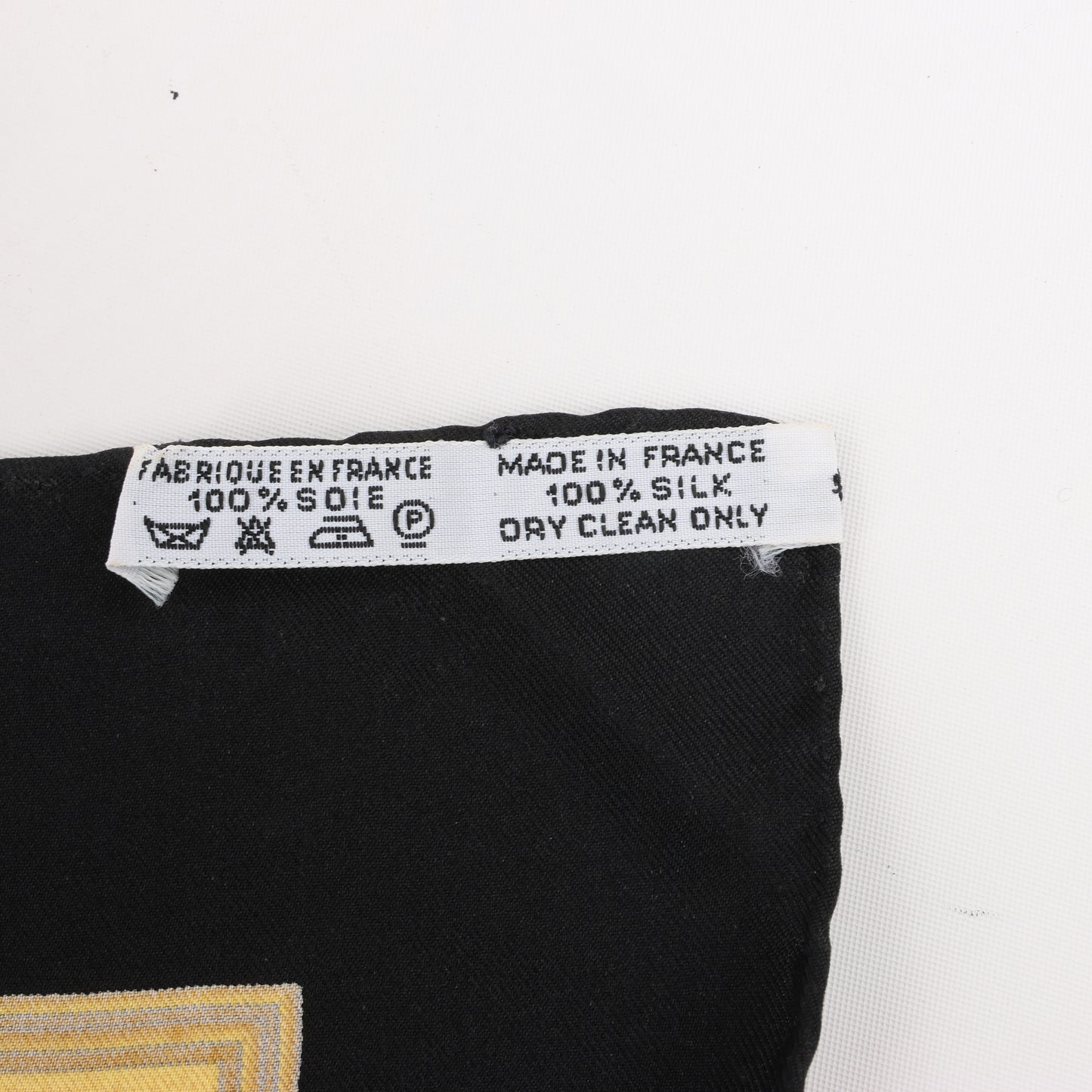 Hermès Carré 90 "LES TUILERIES" 100% Silk Scarf in Black x Gold