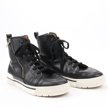 Hermès – High-Top-Sneakers aus Leder mit seitlichem Reißverschluss in Schwarz, Größe 42 EU 182355ZH