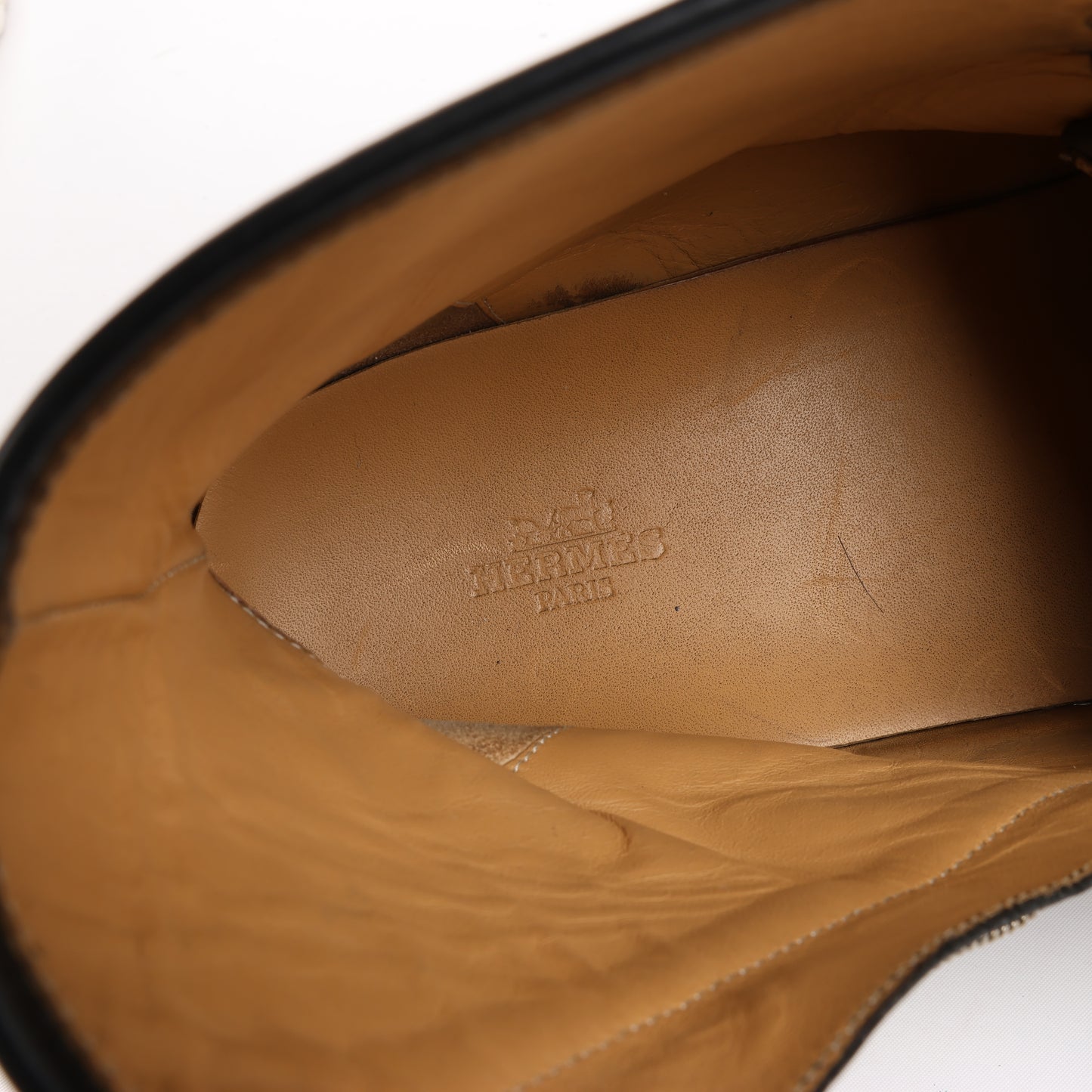 Hermès – High-Top-Sneakers aus Leder mit seitlichem Reißverschluss in Schwarz, Größe 42 EU 182355ZH