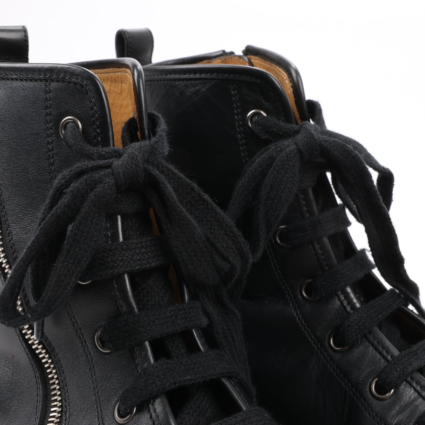 Hermès – High-Top-Sneakers aus Leder mit seitlichem Reißverschluss in Schwarz, Größe 42 EU 182355ZH