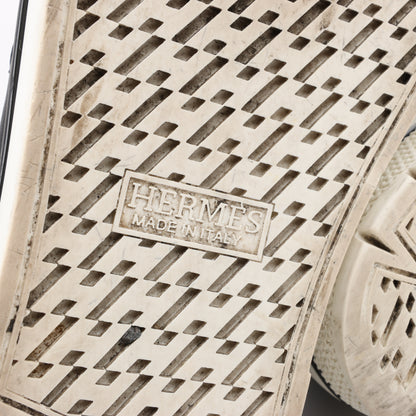 Hermès – High-Top-Sneakers aus Leder mit seitlichem Reißverschluss in Schwarz, Größe 42 EU 182355ZH