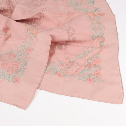 Hermès Carré 90 "JUNGLE LOVE" 100% Silk Scarf in Pink