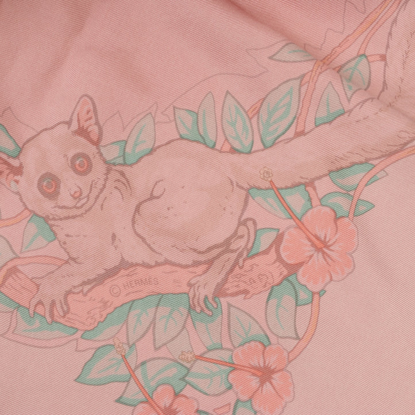 Hermès Carré 90 "JUNGLE LOVE" 100% Silk Scarf in Pink