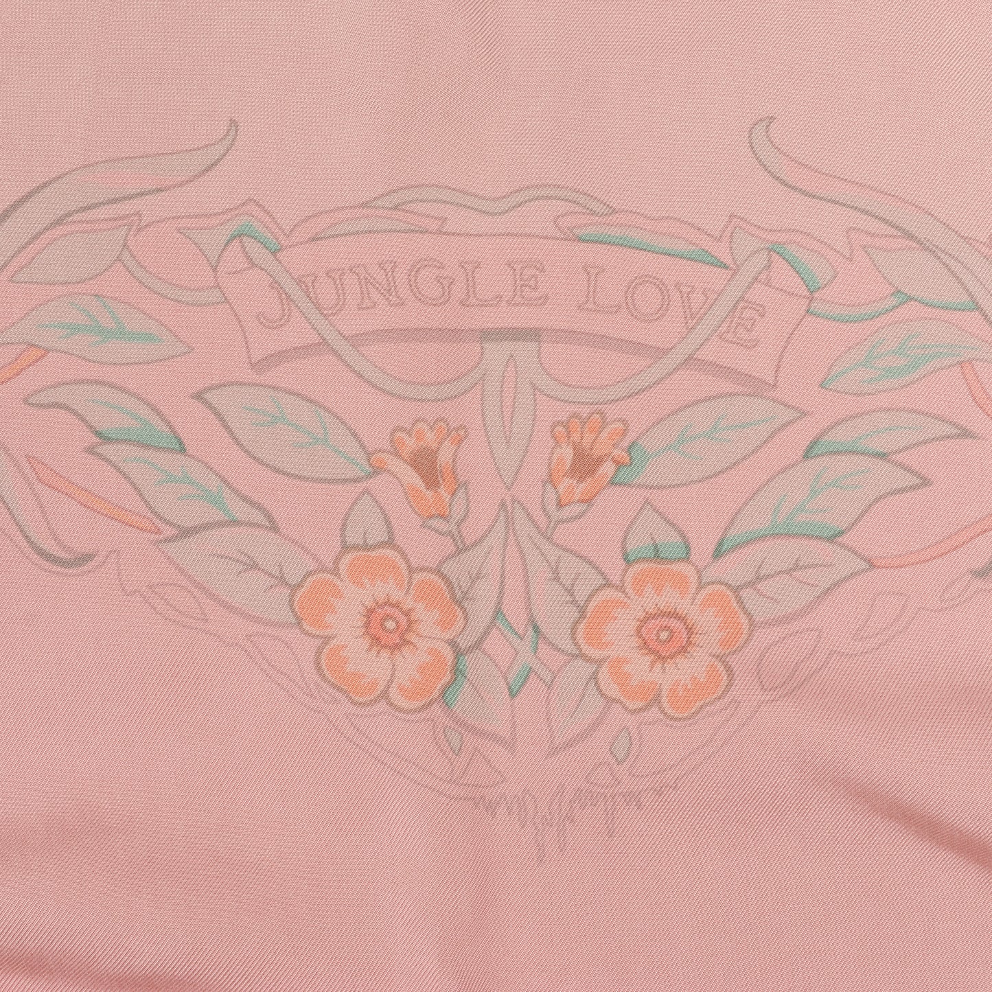 Hermès Carré 90 "JUNGLE LOVE" 100% Silk Scarf in Pink