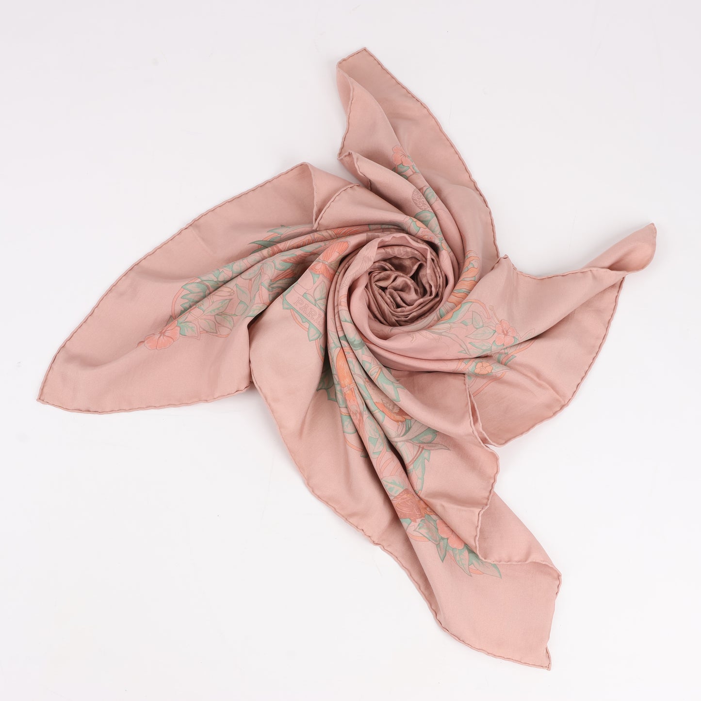 Hermès Carré 90 "JUNGLE LOVE" 100% Silk Scarf in Pink