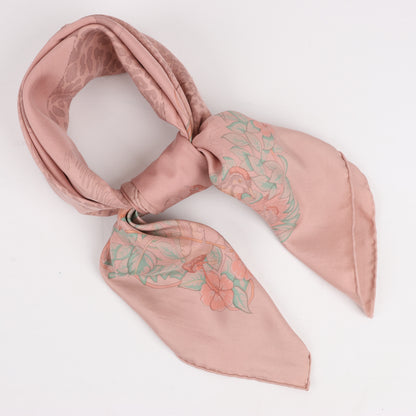 Hermès Carré 90 "JUNGLE LOVE" 100% Silk Scarf in Pink