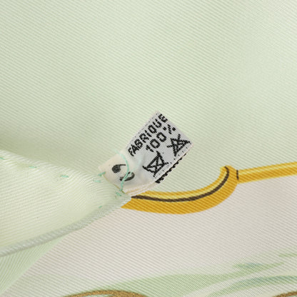 Hermès Carré 90 "La Marine en Bois" 100% Silk Scarf in Green