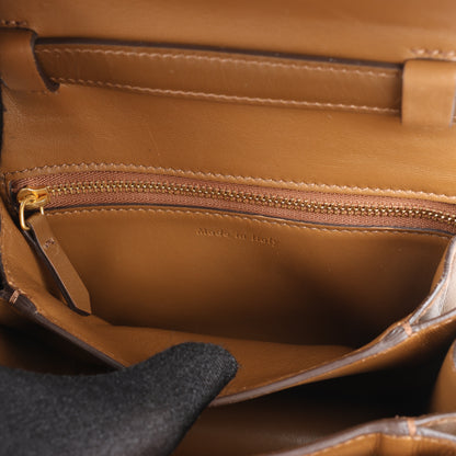 Petit sac à bandoulière en cuir Celine Classic Box marron
