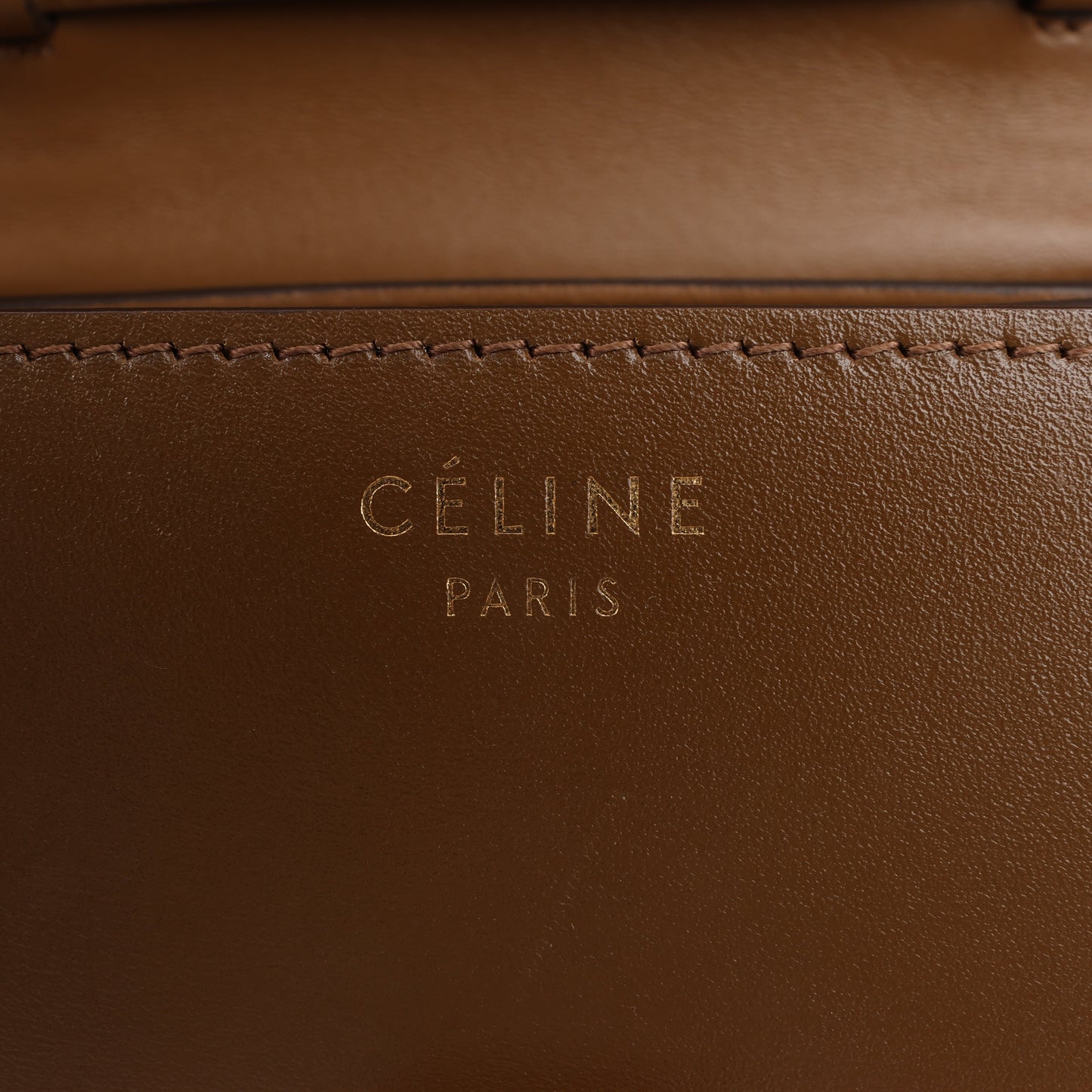 Petit sac à bandoulière en cuir Celine Classic Box marron