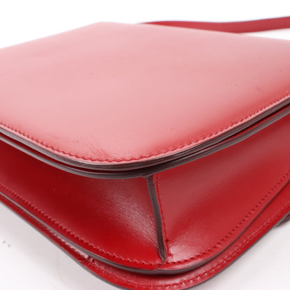 CELINE Classic Box mittelgroße Umhängetasche aus rotem Leder