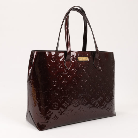 Louis Vuitton Monogramm Vernis Wilshire MM Handtasche in Amarante