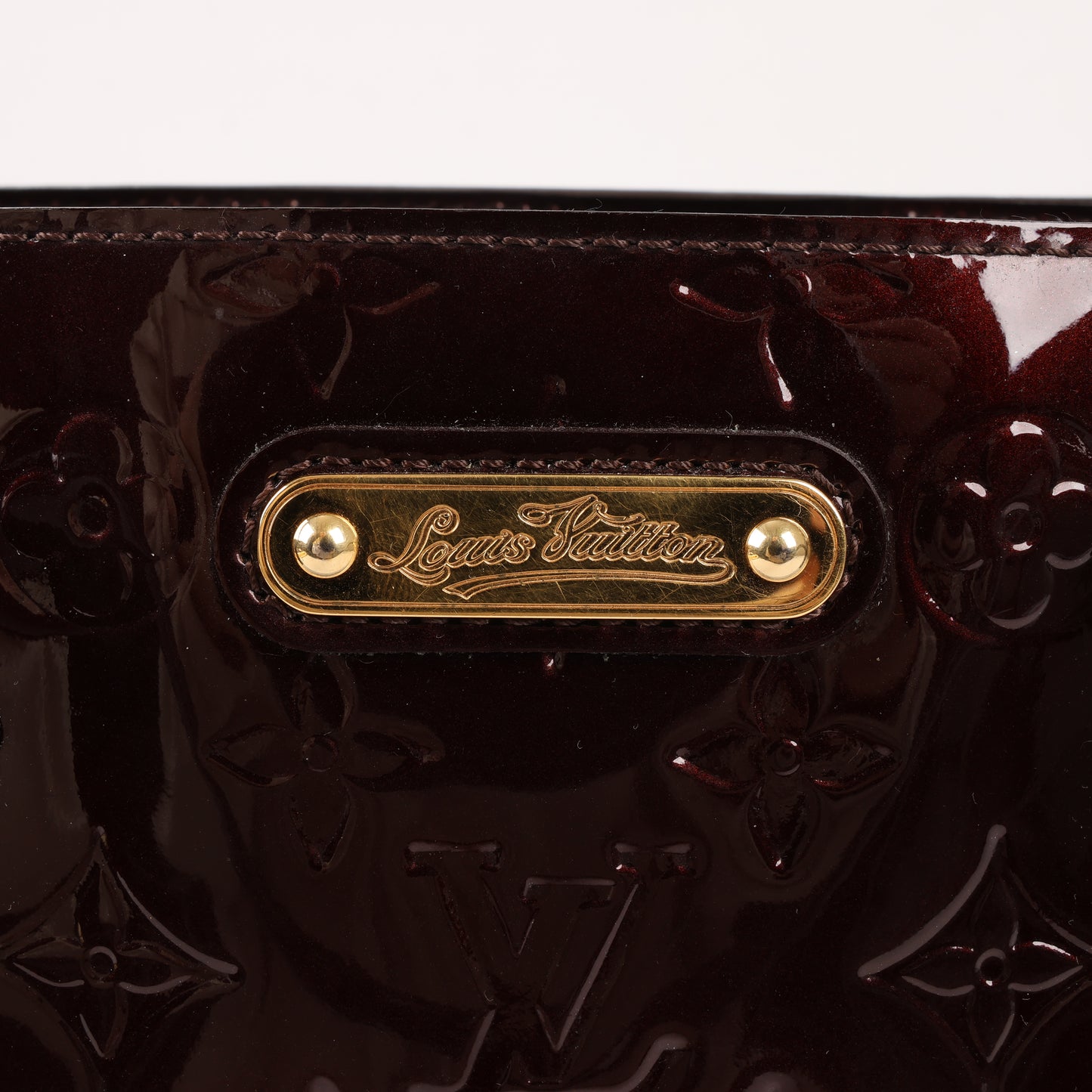 Louis Vuitton Monogramm Vernis Wilshire MM Handtasche in Amarante
