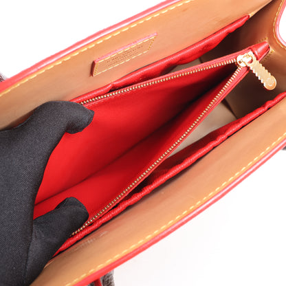 Louis Vuitton x Christian Louboutin Monogram Iconoclast Handtasche in Braun x Rot M41234