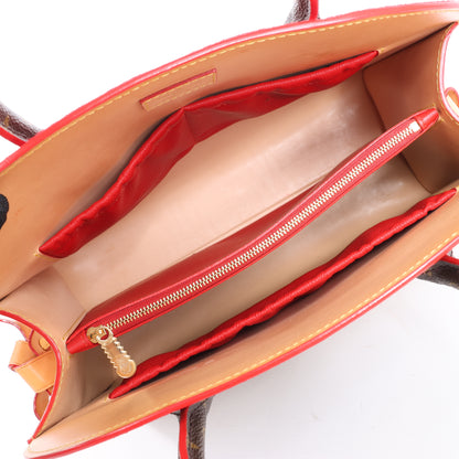 Louis Vuitton x Christian Louboutin Monogram Iconoclast Handtasche in Braun x Rot M41234