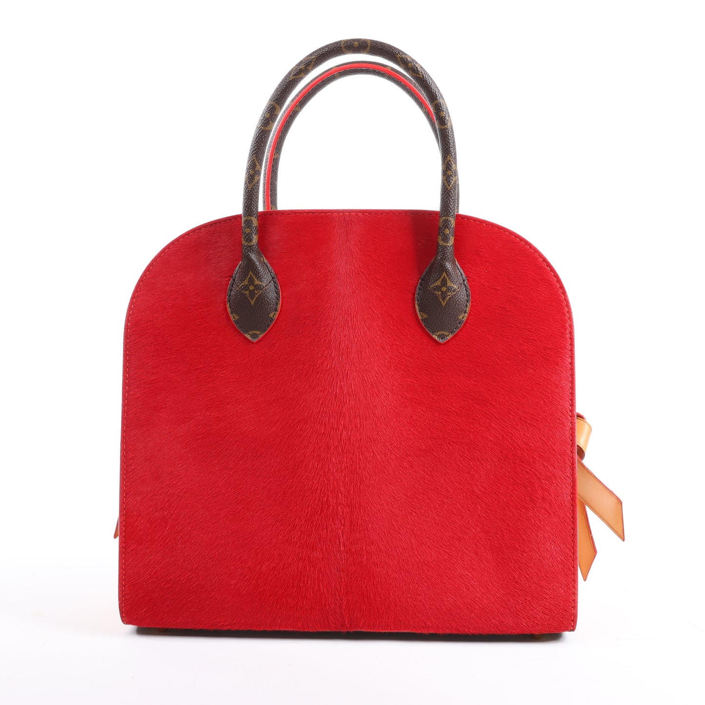 Louis Vuitton x Christian Louboutin Monogram Iconoclast Handtasche in Braun x Rot M41234
