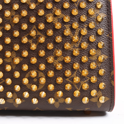 Louis Vuitton x Christian Louboutin Monogram Iconoclast Handtasche in Braun x Rot M41234