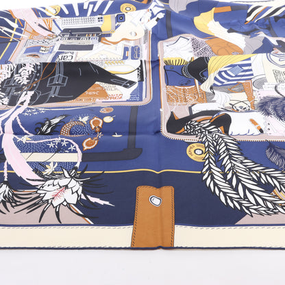Hermès Carré 90 „BAGAGE A MAIN“ Seidenschal