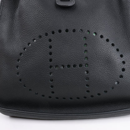 Hermes Evelyne 1 33 GM Taurillon Clemence Schwarz Silber Metallbeschläge G:2003