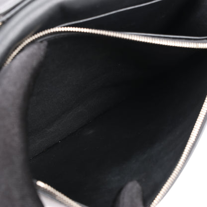 Celine Frame Abend-Schultertasche aus Leder mit Kette in Schwarz × Weiß