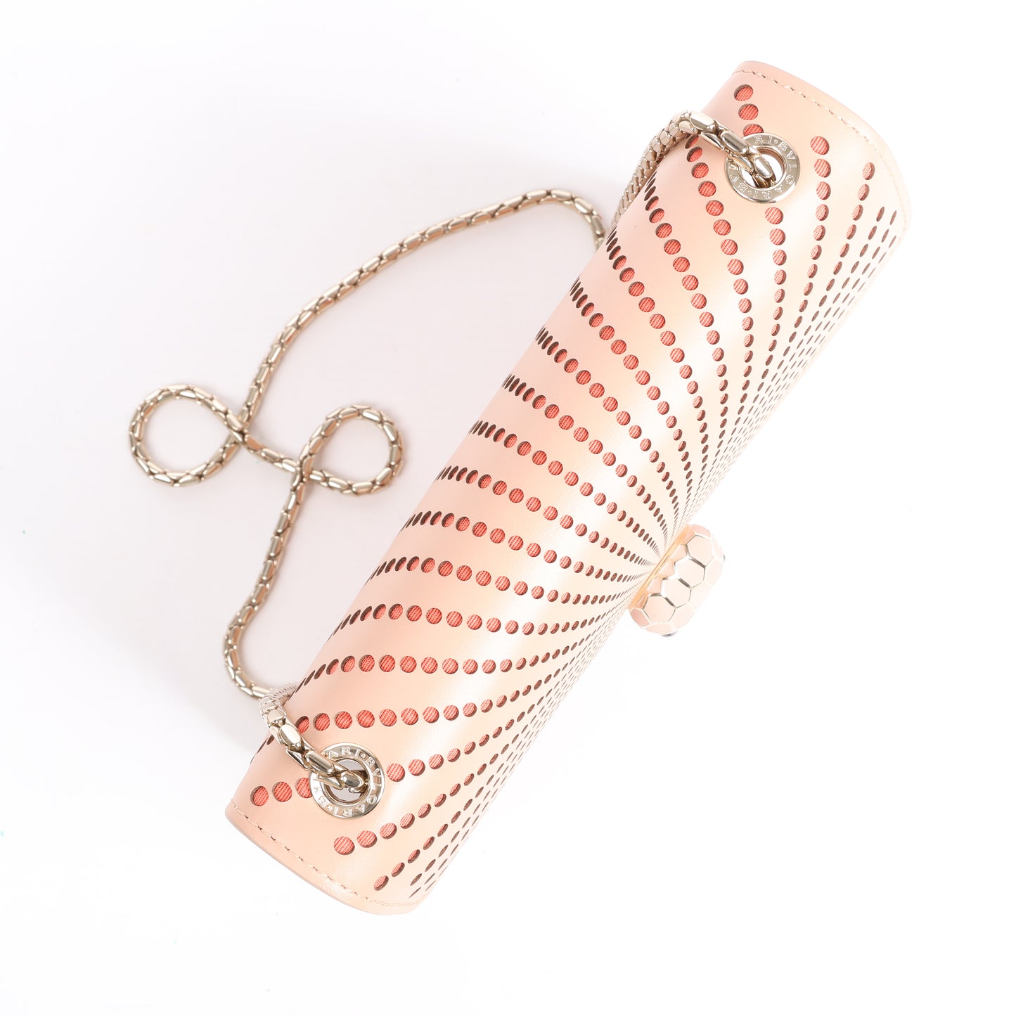 BVLGARI Serpenti Schultertasche aus Leder mit Kette in Rosa