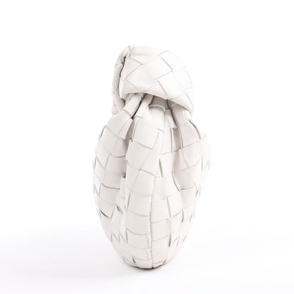Bottega Veneta Intrecciato Mini Jodie Lederhandtasche in Weiß