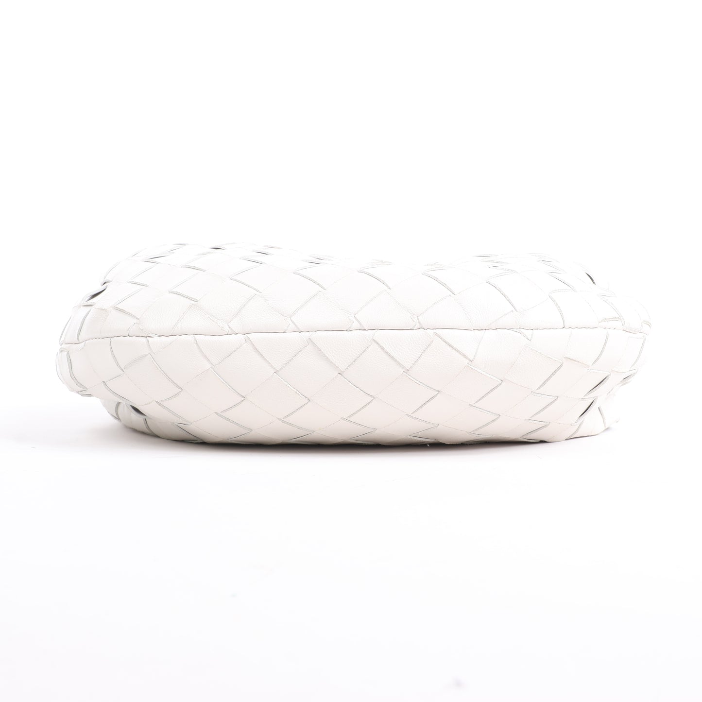 Bottega Veneta Intrecciato Mini Jodie Lederhandtasche in Weiß