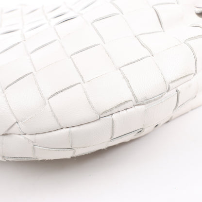 Bottega Veneta Intrecciato Mini Jodie Lederhandtasche in Weiß