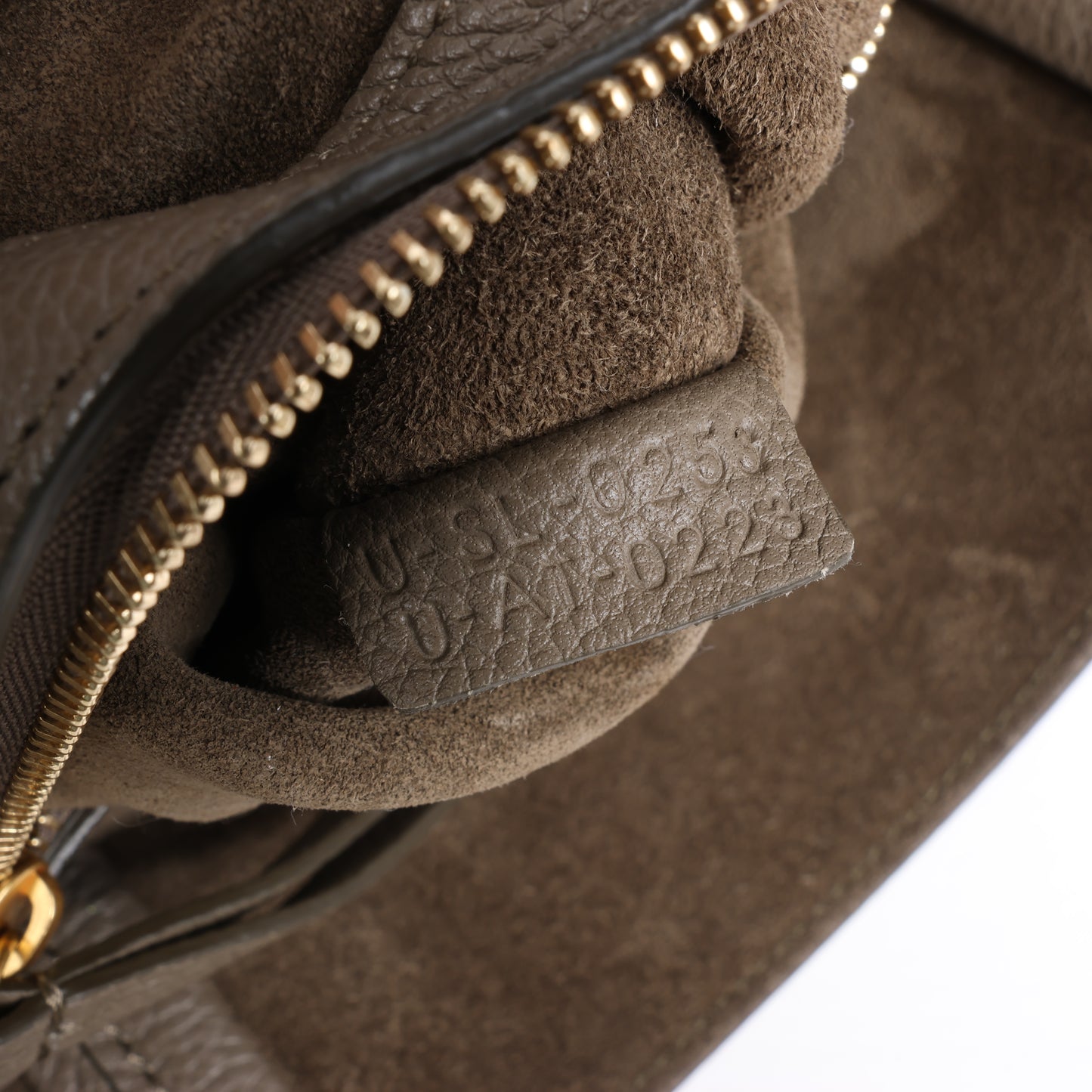 Celine Cabas Phantom Small Leather Shoulder Bag in Taupe