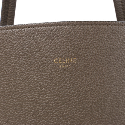 Celine Cabas Phantom Small Leather Shoulder Bag in Taupe