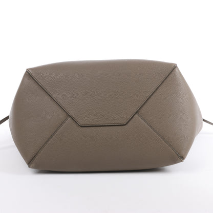 Celine Cabas Phantom Small Leather Shoulder Bag in Taupe