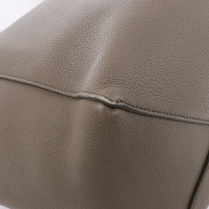 Celine Cabas Phantom Small Leather Shoulder Bag in Taupe
