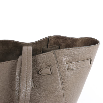 Celine Cabas Phantom Small Leather Shoulder Bag in Taupe