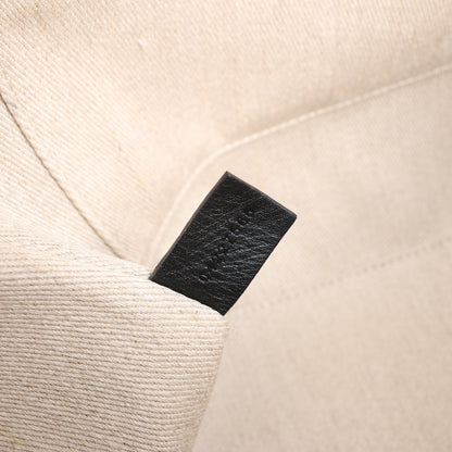 Chloe Woody Medium Leder-Einkaufstasche Schwarz