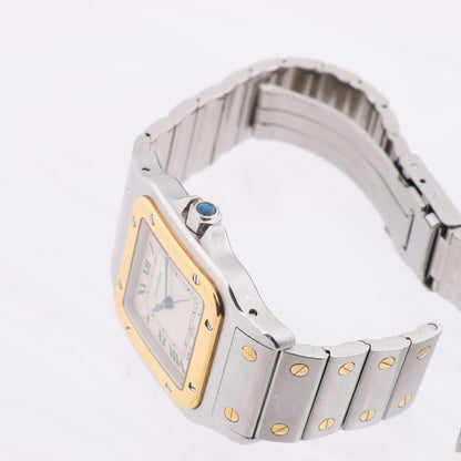 Cartier Santos Galbee W20011C4 1566BB084033 SS×YG QZ Ivory-Face Watch