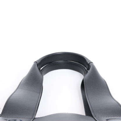 Chloe Woody Medium Leder-Einkaufstasche Schwarz