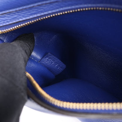 CELINE Trapezleder x Wildleder 2Way Handtasche in Blau