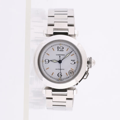 CARTIER Pasha C W31015M7 2324CC532110 SS AT White Dial Watch