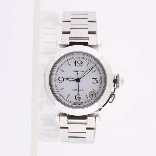 CARTIER Pasha C W31015M7 2324CC532110 SS AT White Dial Watch