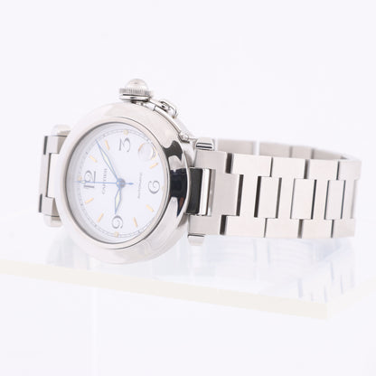 CARTIER Pasha C W31015M7 2324CC532110 SS AT White Dial Watch