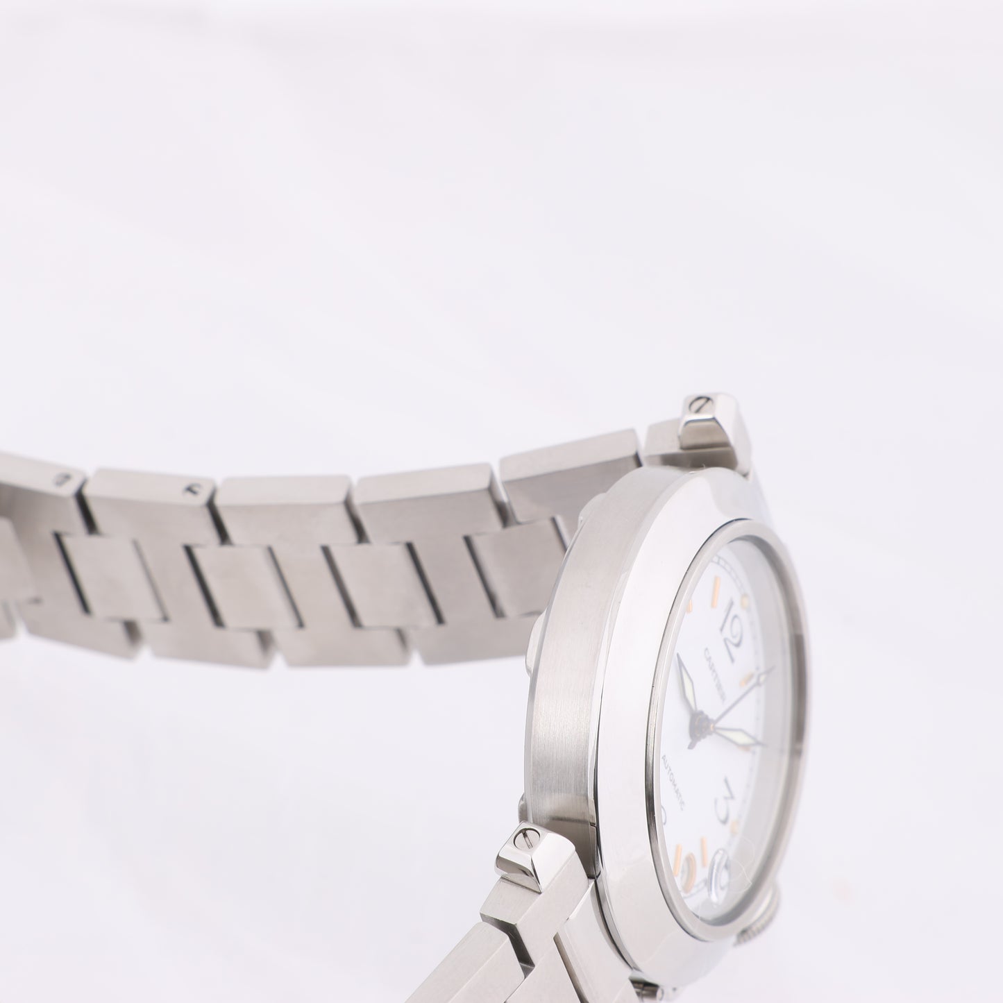 CARTIER Pasha C W31015M7 2324CC532110 SS AT White Dial Watch