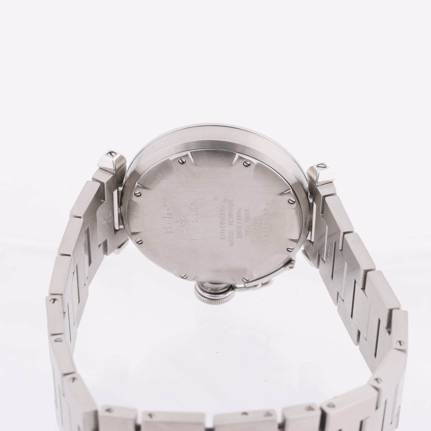 CARTIER Pasha C W31015M7 2324CC532110 SS AT White Dial Watch