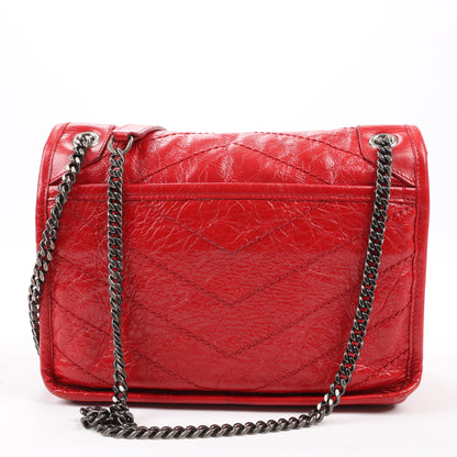 Saint Laurent Paris Niki Baby Lederkette Umhängetasche Rot 533037