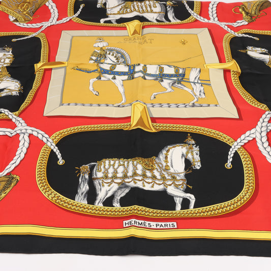 Hermès Carré 90 "GRAND APPARAT" 100% Silk Scarf