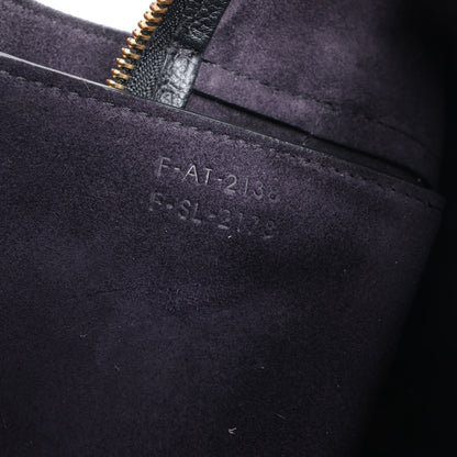 CELINE Gürteltasche aus genarbtem Kalbsleder, Micro 2Way Handtasche in Schwarz