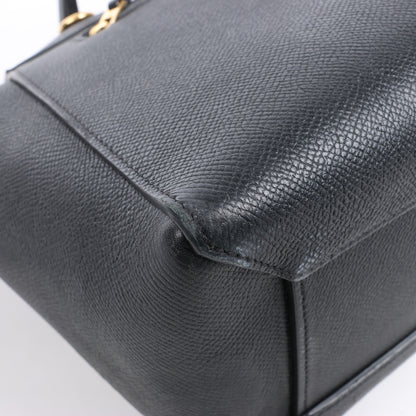 CELINE Gürteltasche aus genarbtem Kalbsleder, Micro 2Way Handtasche in Schwarz