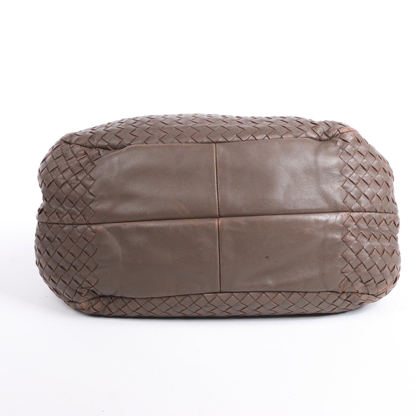 Bottega Veneta Intrecciato Campana Leder Umhängetasche in Braun