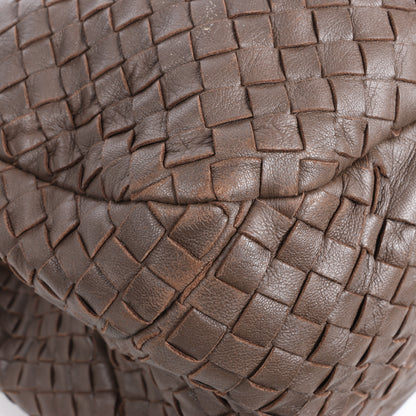 Bottega Veneta Intrecciato Campana Leder Umhängetasche in Braun