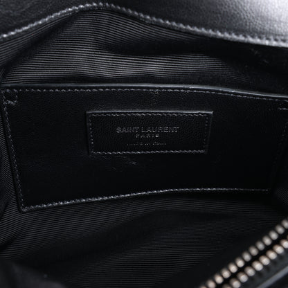 Sac bandoulière chaîne en cuir Saint Laurent Paris College noir